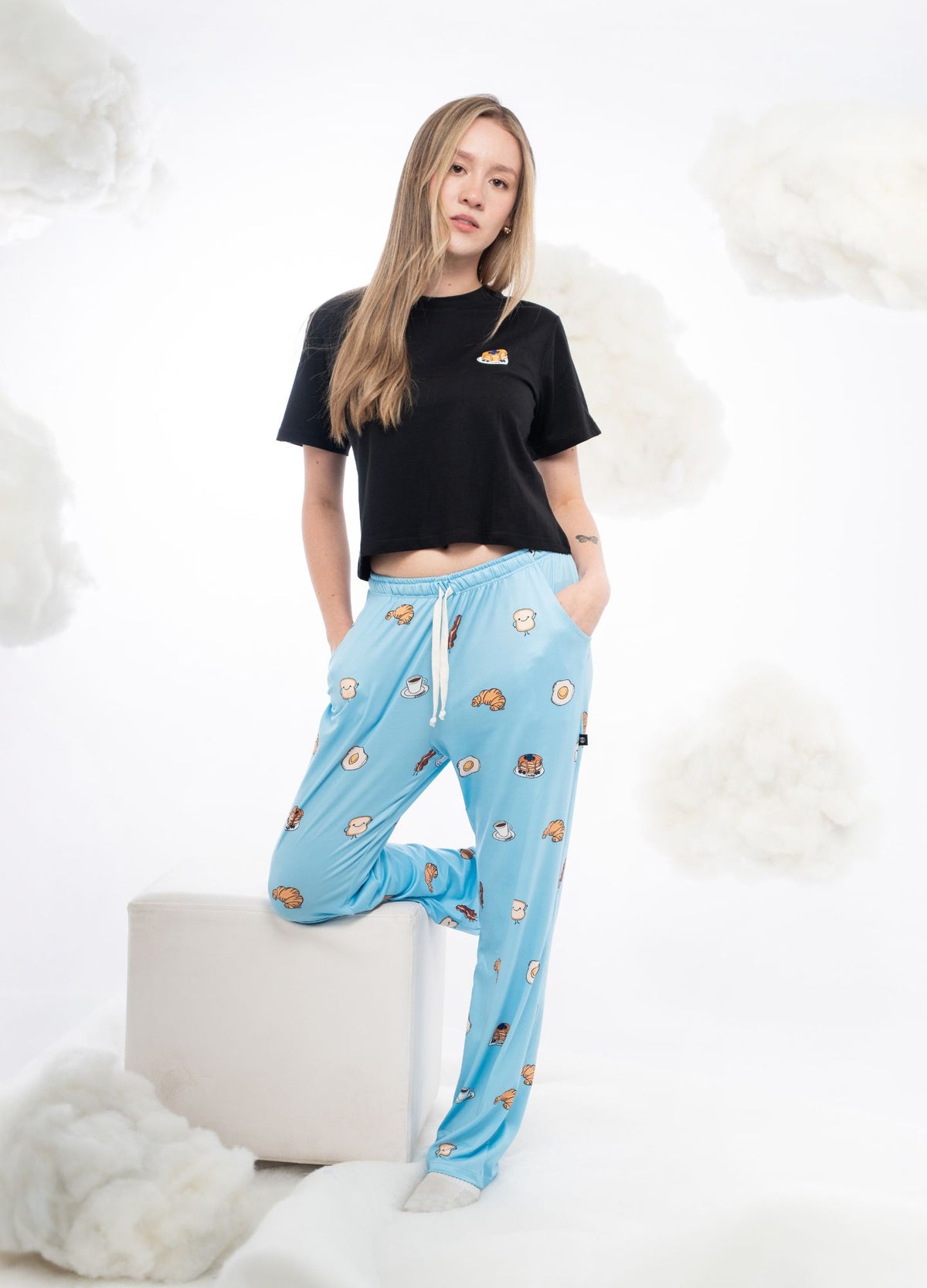 Conjunto Pantalón Desayuno - Celeste - CIAMPINO