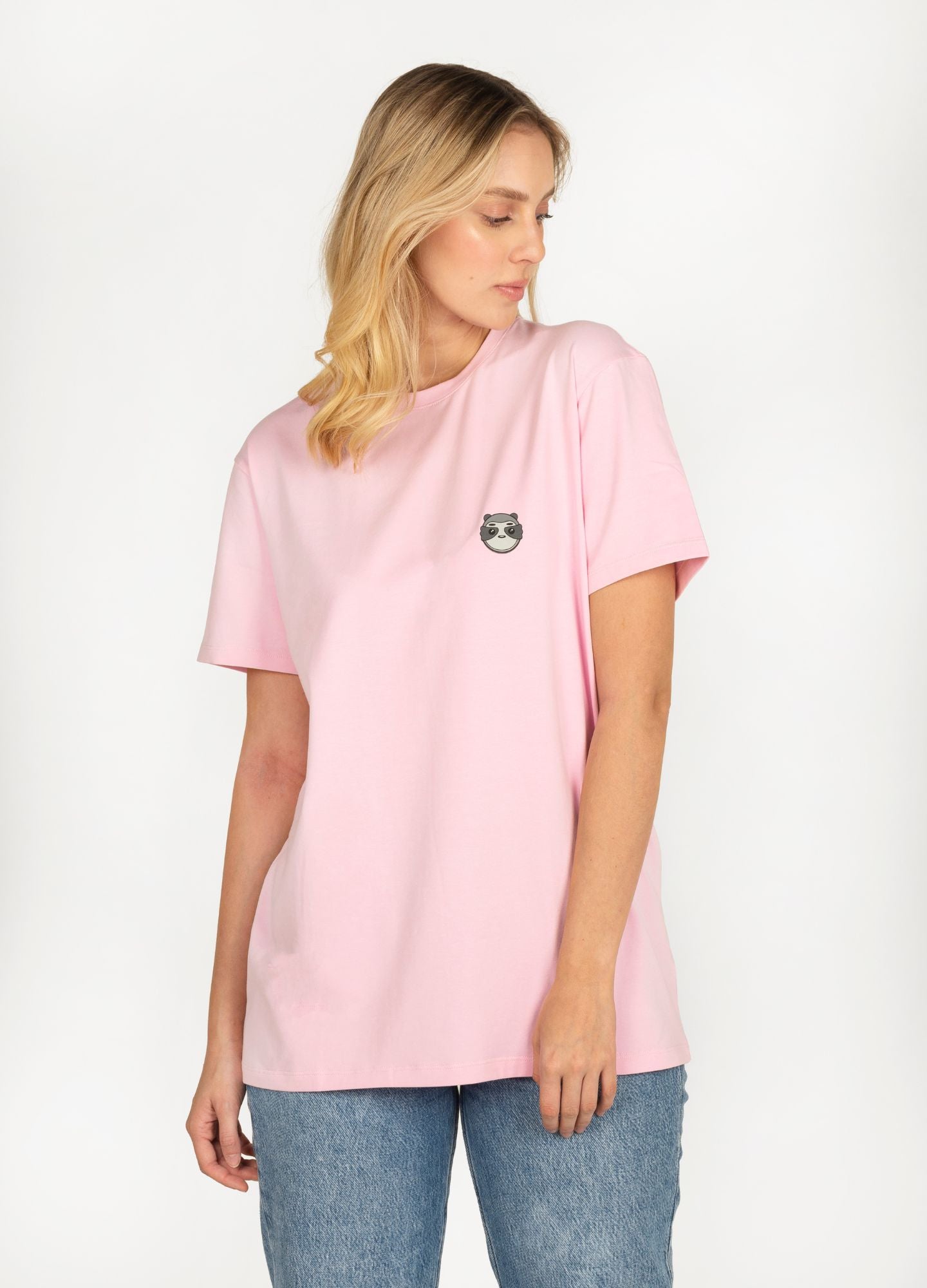 Basic Perezoso Camiseta Regular – Rosa - CIAMPINO