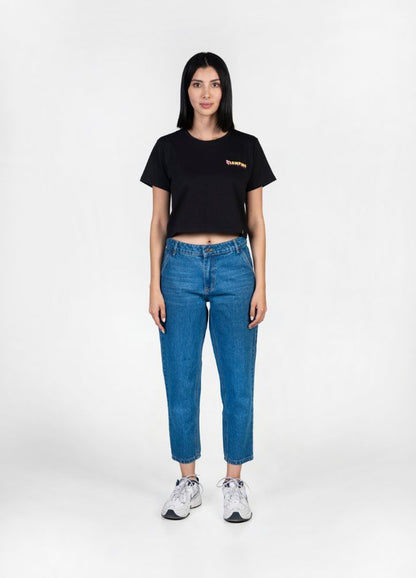 Oasis Crop Top &#8211; Negro - CIAMPINO