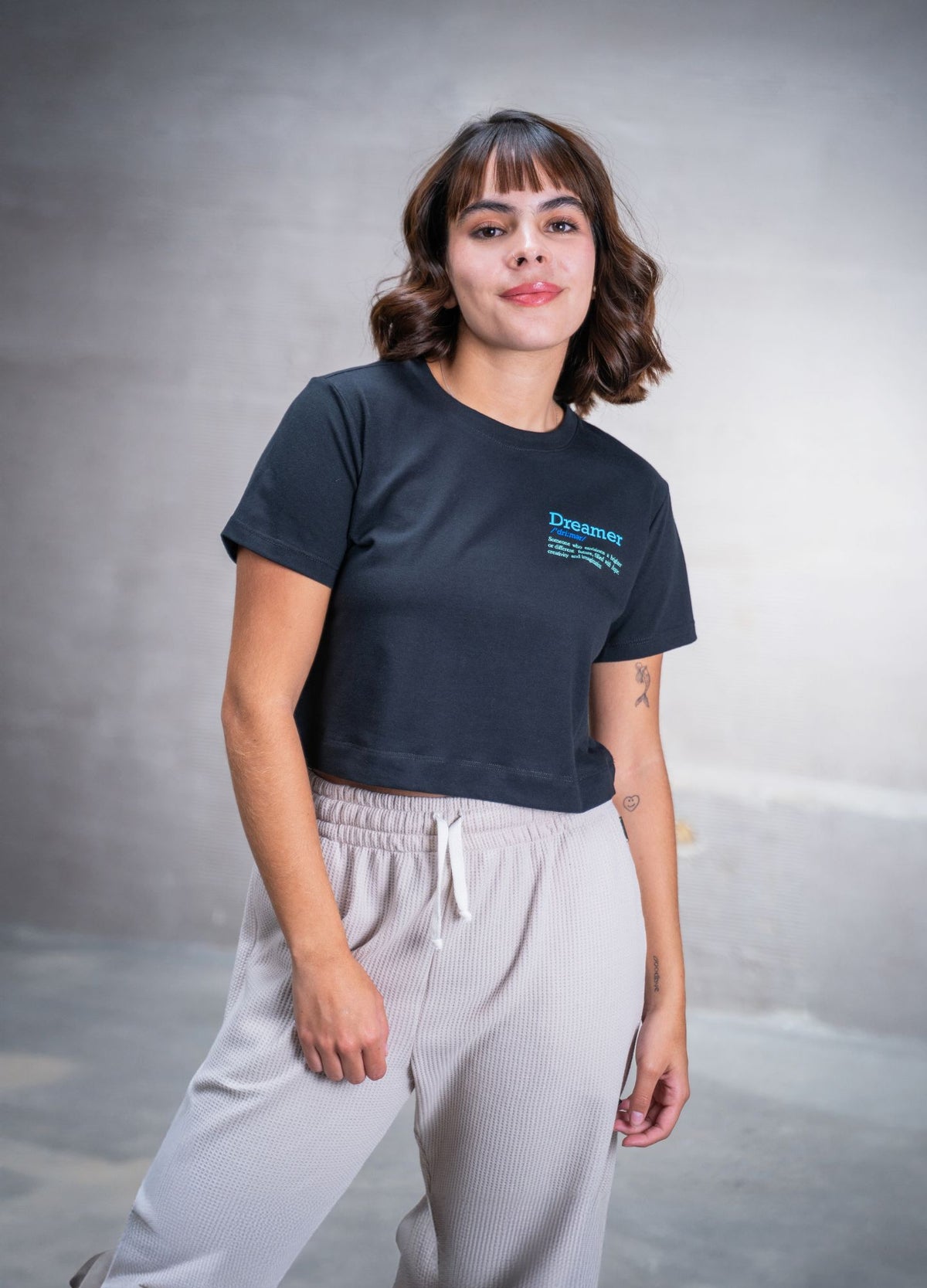 Dreamer Crop Top – Negro - CIAMPINO