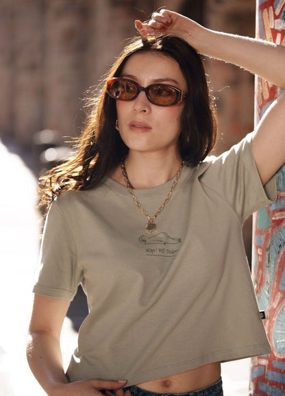Nop Today Crop Top – Verde Oliva