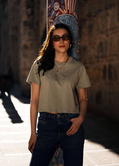 Nop Today Crop Top – Verde Oliva