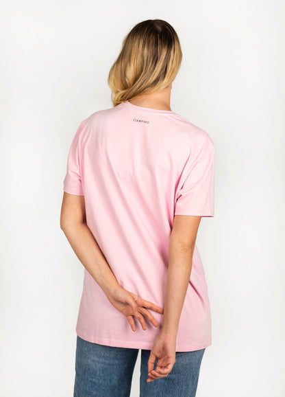 Basic Perezoso Camiseta Regular – Rosa - CIAMPINO