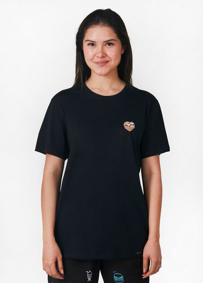 PJS Corazón Camiseta Regular – Negro - CIAMPINO