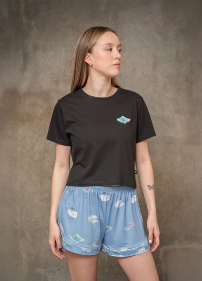 Conjunto Short Nubes - Azul Cielo