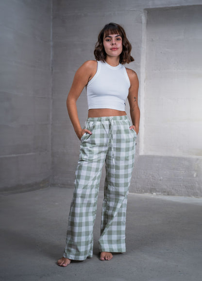 Pantalón Cuadros - Verde