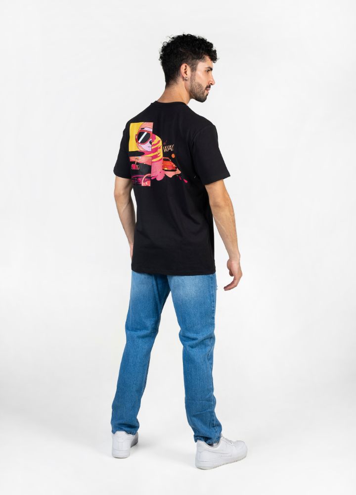 Road Trip Camiseta Oversized – Negro - CIAMPINO