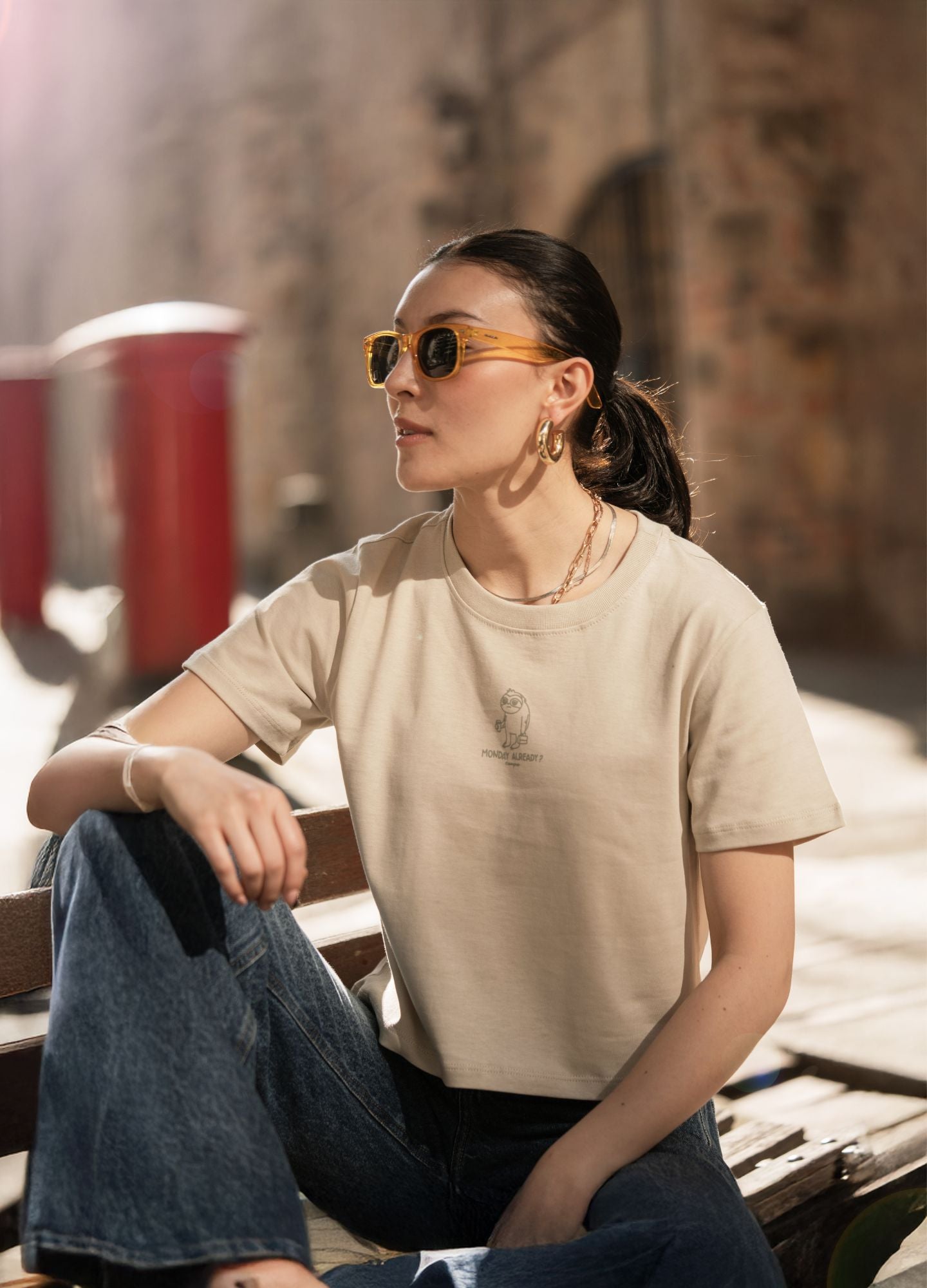 Monday Already Crop Top – Crema