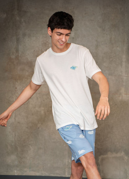 Conjunto Short Nubes - Azul Cielo