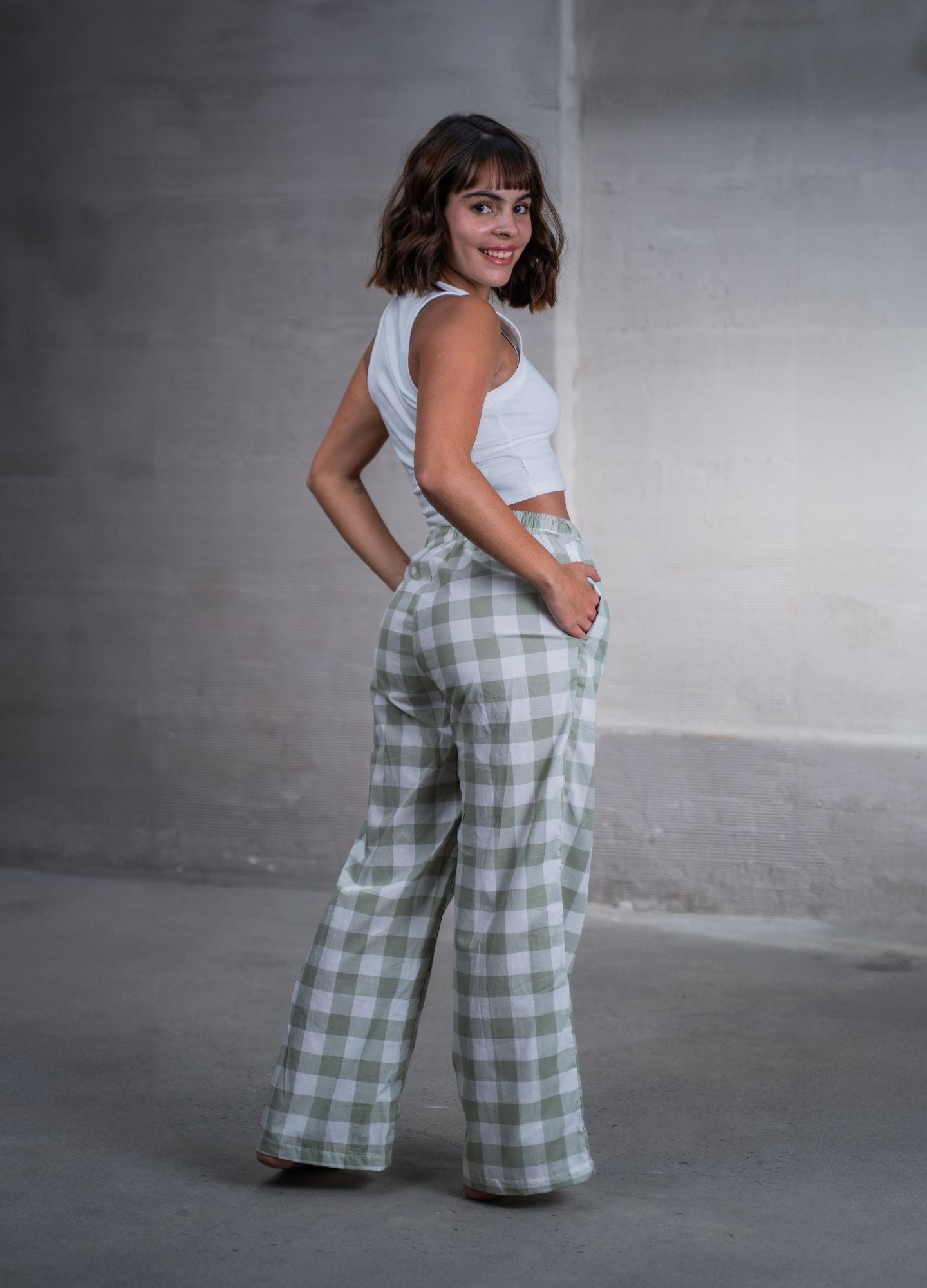 Pantalón Cuadros - Verde