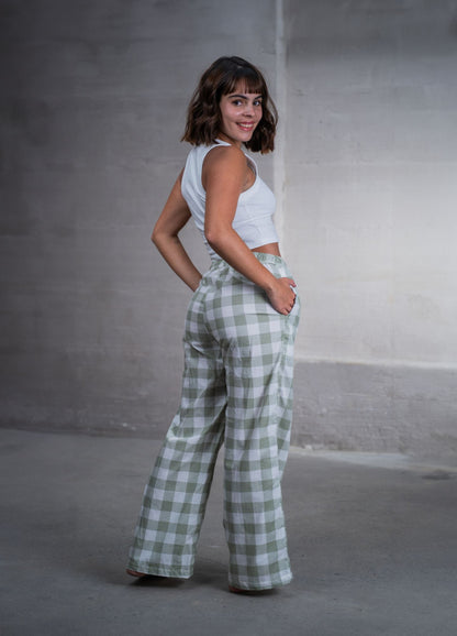 Pantalón Cuadros - Verde
