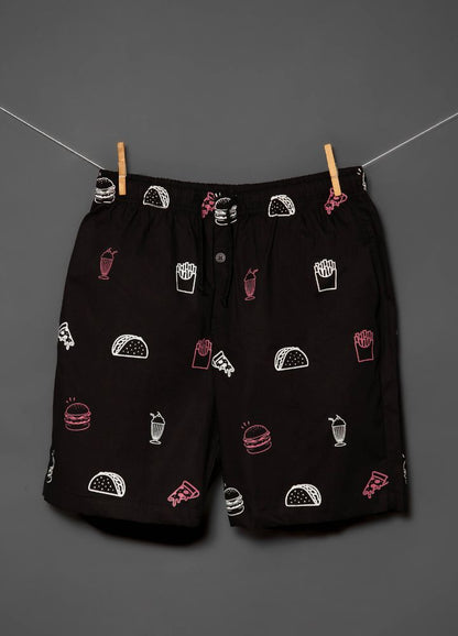 Short Comida Rápida Rosa – Negro - CIAMPINO