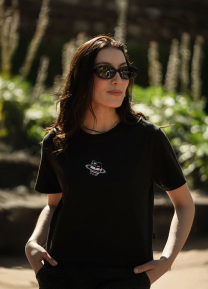 Orbit Crop Top – Negro