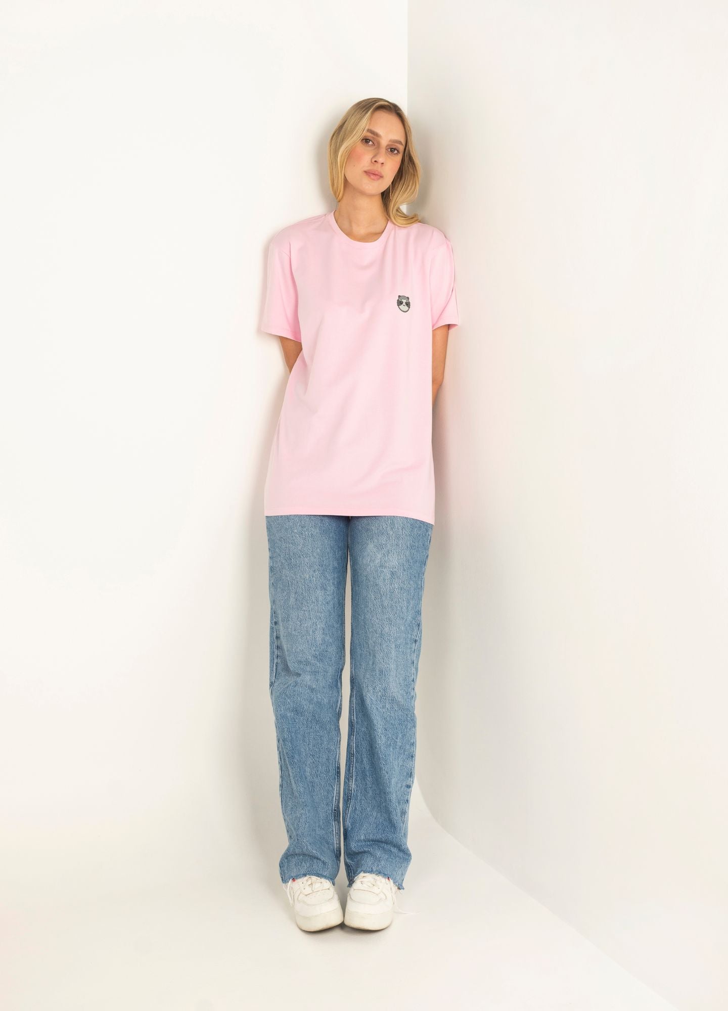 Basic Perezoso Camiseta Regular – Rosa - CIAMPINO