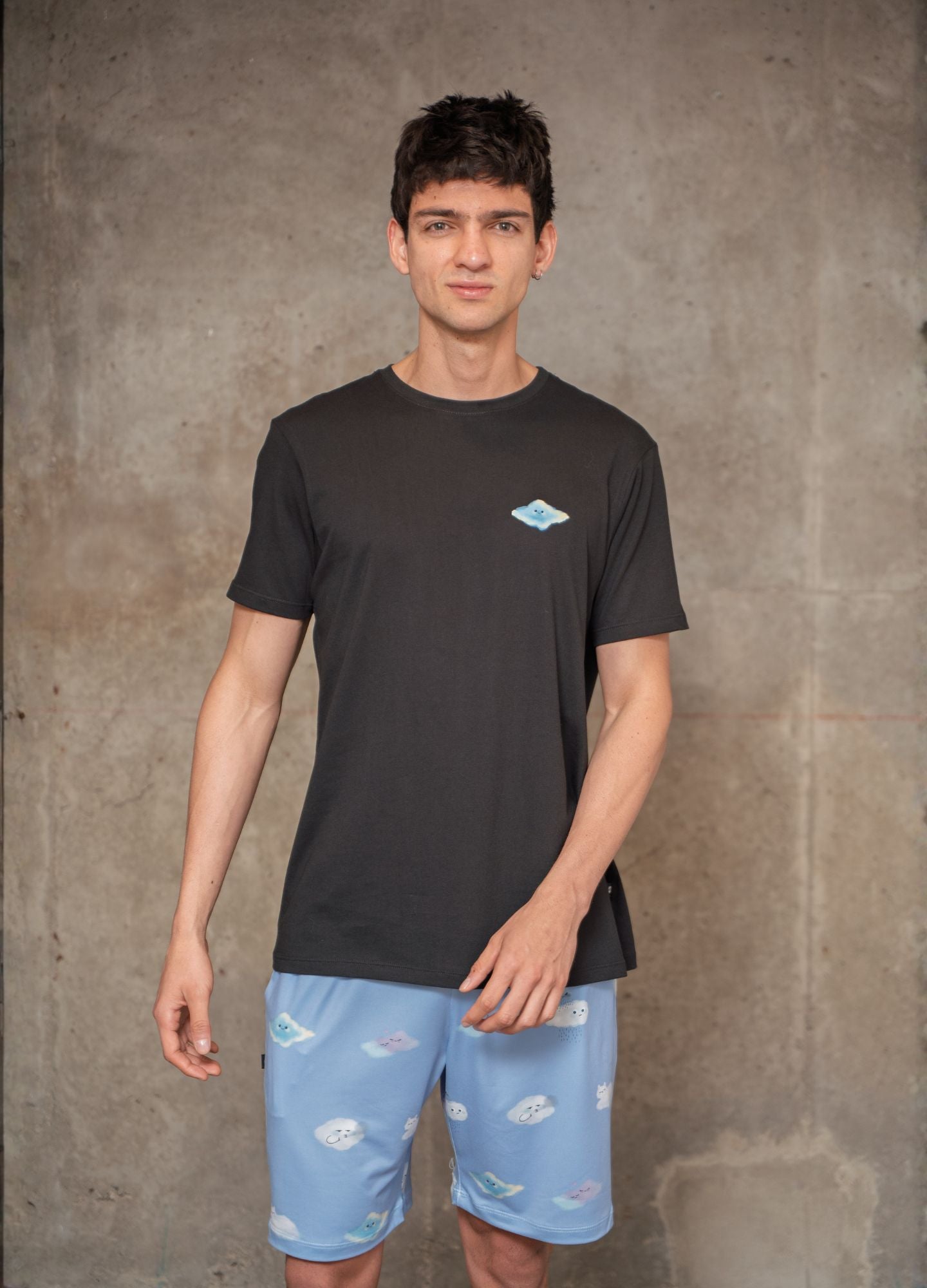 Conjunto Short Nubes - Azul Cielo