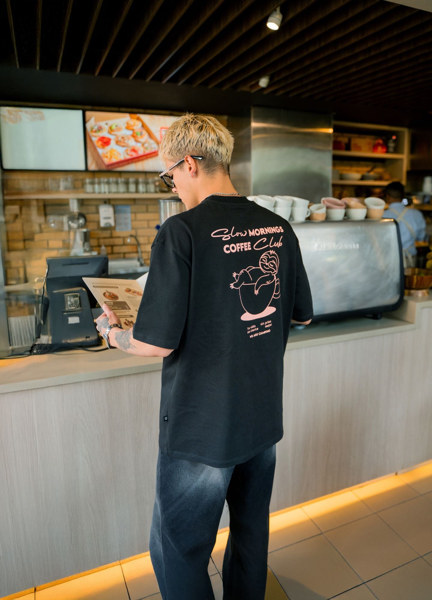 Coffee Club Oversized - Negro