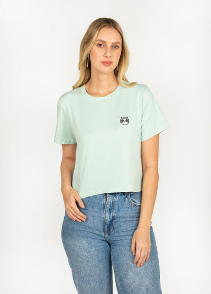 Basic Perezoso Crop Top – Celeste - CIAMPINO