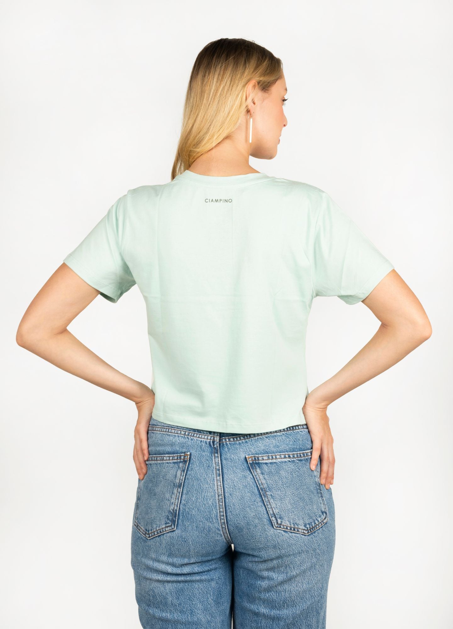 Basic Perezoso Crop Top – Celeste - CIAMPINO