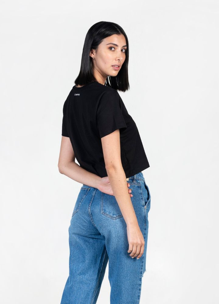 Volcano Crop Top - negro - CIAMPINO