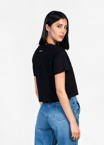 Fungi Crop Top &#8211; Negro - CIAMPINO