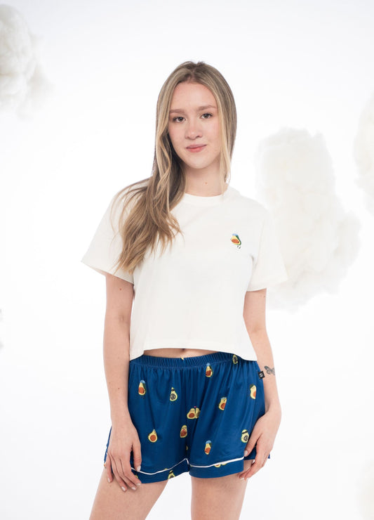 Conjunto Short Aguacates - Azul