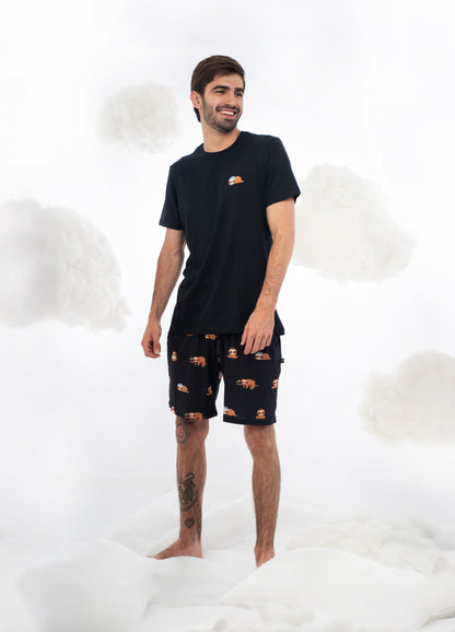 Conjunto Short Perezosos - Negro